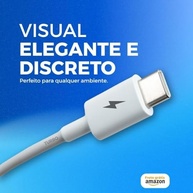 Cabo USB-C 2 metros Tipo C Turbo Ultra Rapido Reforçado Android e Iphone Notebook Tablet Qualidade Premium Carregamento Transferência de Dados - imagem 4