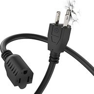 Cabo de Extensão PLUGTUL SJTW 3m Preto - Uso Interno/Externo, 16AWG, 3 Pinos, ETL Listado, 13A, 1625W - imagem 2