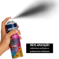 Tinta Spray 400ml Preto Fosco Uso Geral em Aço Ferro Couro Gesso Cerâmica | Universo | Kit 06 un - imagem 5