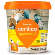 Rejunte Acrílico Preto Grafite Quartzolit 1kg - Impermeável e Pronto para Uso - imagem 1