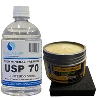 Kit Cera para Madeira com Cera de Abelha e Óleo Mineral Usp - Tratamento Natural para Tábuas de Corte - imagem 2