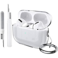 USTIYA Capa para AirPods Pro 3ª geração 2025 Case protetora transparente Capinha chaveiro proteção sem fio Cover de carregamento (claro) - imagem 2