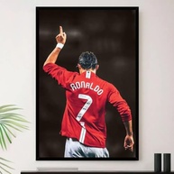 Quadro Cristiano Ronaldo Gol 7 Utd Decorativo A3 35x45cm - Moldura Premium com Impressão em Alta Definição - imagem 2