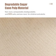 Conjunto de 50 Unidades de Utensílios de Jantar Ecológicos em Polpa de Cana-de-Açúcar – Compostáveis, Descartáveis e Ideais para Festas e Churrascos - imagem 5