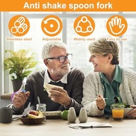 Utensílios Adaptáveis para Idosos com Alças Antiderrapantes - Garfo e Colher Ergonômicos para Tremor e Artrite - imagem 3