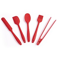 Utensílios de Silicone OIKOS: Kit 5 Peças Vermelhas - imagem 1