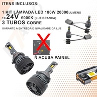 Lâmpada LED H4 180W 20000LM 6000K 12/24V: Iluminação Extrema para Caminhões e Utilitários - imagem 5