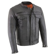 Jaqueta masculina de couro preta "Cool-Tec" com bolsos utilitários e para armas Mlm1506-blk Milwaukee Leathermasculino - imagem 2