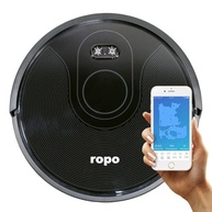 Robô Aspirador Ropo Glass 3 Preto - 4 em 1 com Lâmpada UV, App, Alexa e Google Home - imagem 2