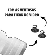 Protetor Solar Para-brisa Carro 60x130cm - Proteção UV e Calor Intenso - imagem 5