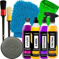 Kit Completo Vonixx: Cera Tok Final, Restaurax, V-Mol, V-Floc + Acessórios Karbox para Carro e Moto - imagem 1