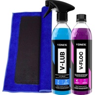 Kit Descontaminação Vonixx: Toalha Clay Bar + V-Lub 500ml + V-Floc 500ml - imagem 1