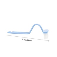 Escova de Vaso Sanitário em Forma de V - Design Curvado para Limpeza de Cantos e Parede, Azul, Pendurável - imagem 3