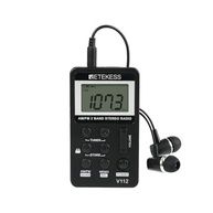 Rádio Portátil Retekess V112: Som Digital AM/FM com Fone, Bateria Recarregável e LCD - Preto - imagem 2