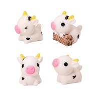 Conjunto de 4 Mini Estatuetas de Vaca Fofas - Decoração Encantadora para Casa e Escritório - imagem 2