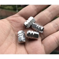 Kit 4 Tampas Biquinho Prata Liga Alumínio para Válvula de Pneu Automotivo Worth Karbox - Universal - imagem 2