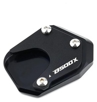 Kit Ampliador de Cavalete Lateral e Válvula de Pneu CNC para Honda CB500X (2013-2022) - Preto - imagem 1