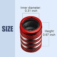Kit 5 Tampas de Válvula de Pneu Metal com Forro Plástico - Bandeira Americana - Antivazamento e Antiferrugem para Carros, Caminhões e Motos - imagem 4