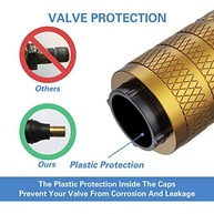 Tampas de Válvula de Pneu Amarelas em Alumínio Anodizado - Proteção Premium e Estilo para Seu Veículo (10 Peças) - imagem 3