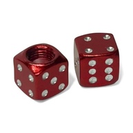 Tampas de Válvula de Dados Vermelhas para Mini Bicicleta e Go Kart - Pacote com 2 - imagem 2