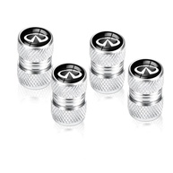 4 Tampas de Válvula de Pneu em Liga de Alumínio Prata - Estilo e Proteção para seu Infiniti e outros Veículos - imagem 1