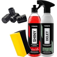 Kit Completo Vonixx: Limpador Delet 500ml, Shiny 500ml, 4 Tampas Válvula Worth e Aplicador Karbox - imagem 2