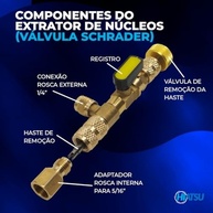 Extrator Válvula Schrader Universal HSV-3: Reparo Rápido Sem Perder Gás Refrigerante - imagem 3