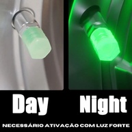 Tampa Válvula Pneu Fluorescente Vermelha - Estilo e Segurança Noturna - imagem 5