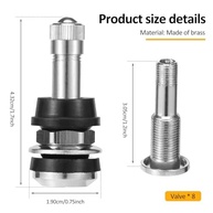 8 Hastes de Válvula TR416 de Metal para Pneus: Alta Pressão e Durabilidade Universal - imagem 3
