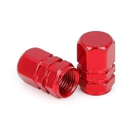 8 Tampas de Válvula de Pneu Alumínio Hexagonal Vermelha - Antiferrugem para Carros, Motos e Bicicletas - imagem 3