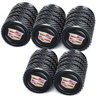 Conjunto 5 Tampas de Válvula de Pneu Universal Premium para Cadillac e Veículos Diversos - Preto - imagem 3