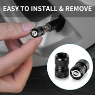 Tampas de Válvula de Pneu Premium para Nissan - Metal Resistente e Design Moderno (4 Peças Pretas) - imagem 5