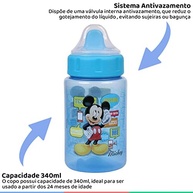 Copo Disney Baby Go 340ml com Tampa e Válvula Redutora de Pingos - Azul - imagem 5