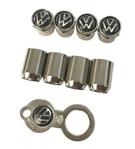 Kit 4 Tampas Bico Pneu Válvula Cromado Universal Gol Fox Polo Voyage - imagem 2