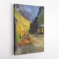 Quadro Van Gogh Terraço do Café à Noite - Canvas Látex 60x40cm | Arte Premium com Borda Infinita - imagem 3