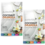 Kit 2X: Granola Classic Vanilla Coconut Low Carb Puravida 180g - imagem 2