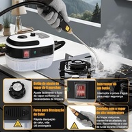 Limpador a Vapor Portátil NOVEVE 2500W - 14 Acessórios, 105°C, Tanque 1,2L - Ideal para Cozinha, Banheiro e Carro - imagem 4