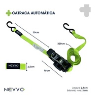 Kit 2 Cintas de Carga Catraca Automática Retrátil 3,6m 680kg + Luva Vaqueta NEVVO - imagem 4