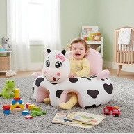 Almofada Infantil de Apoio para Bebê - Segurança e Conforto na Postura Sentada (Vaquinha Rosa) - imagem 1