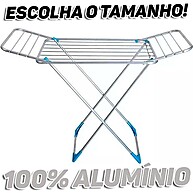 Varal de Chão Alumínio 143/160/171cm Retrátil e Reforçado - imagem 1