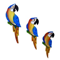 Trio de Araras Canindé em MDF - Enfeite de Parede para Casa e Varanda - imagem 1