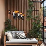 Trio de Quadros Tucano G - Decoração Tropical para Parede, Jardim e Varanda - imagem 3