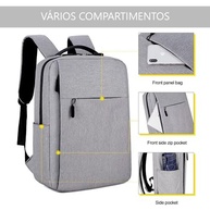 Mochila Executiva Unissex Slim para Notebook - Impermeável, Porta USB, Vários Compartimentos – Ideal para Trabalho, Estudos e Viagens - imagem 3