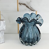 Vaso de Vidro Azul Italy: Elegância para sua Casa - imagem 1