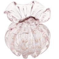 Vaso Wolff Italy Rosa Claro e Dourado 10cm | Elegância em Vidro - imagem 1