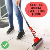 Mop Esponja Alta Absorção 3 em 1 - Substitui Vassoura, Rodo e Pano de Chão - imagem 5