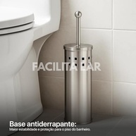 Escova Sanitária em Aço Inox com Design Vazado e Base Redonda - Alta Durabilidade e Estilo - imagem 4