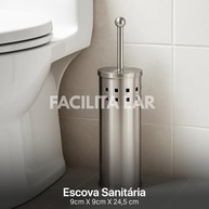 Escova Sanitária em Aço Inox com Design Vazado e Base Redonda - Alta Durabilidade e Estilo - imagem 5