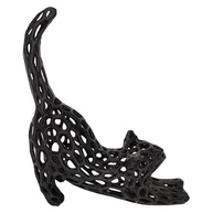 Gato 3D Vazado Preto - Enfeite Decorativo Moderno para Ambientes Criativos - imagem 2