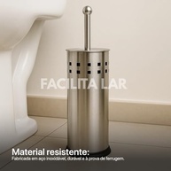 Escova Sanitária em Aço Inox com Design Vazado e Base Redonda - Alta Durabilidade e Estilo - imagem 2